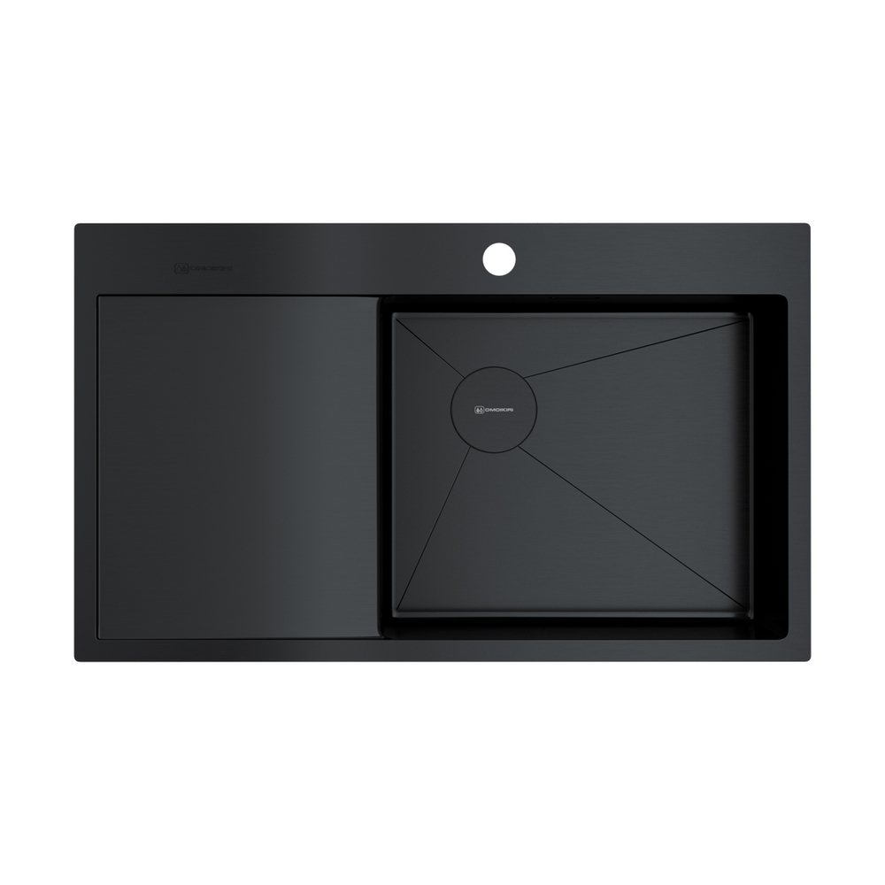 Мойка Akisame 86-GB-R Side нерж.сталь/графит