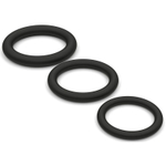 Набор из 3 черных эрекционных колец «Оки-Чпоки» (Цвет: черный)