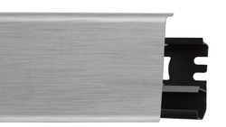 Плинтус Indo 41 алюминий свет, 2500x70x26 мм