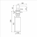 Дозатор для жидкого моющего средства MIXLINE БРОНЗА  объем 330 мл