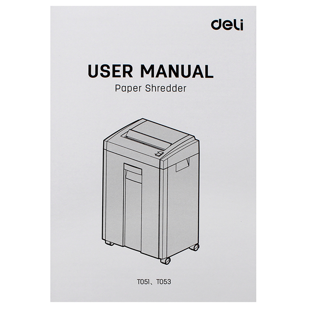 Шредер Deli, 4 уровень секретности (4х25мм),  8 листов, 16 литров