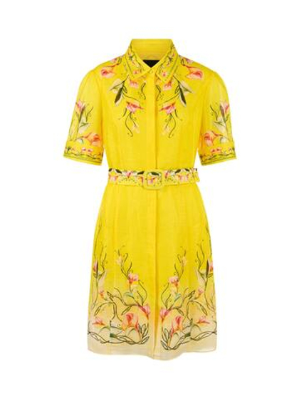 Marc Cain Платье из смеси льна и шелка