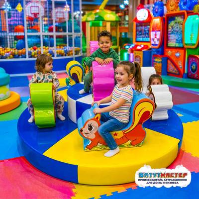 Электрическая карусель детская 4KIDS "Лесные друзья"