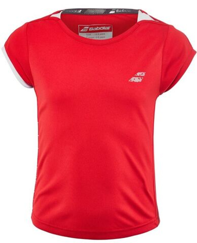 Футболка для девочки теннисная Babolat Performance Cap Sleeve Top Girl - hibiscus