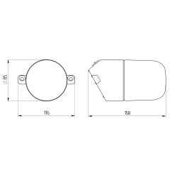 Светильник ЭРА НББ 01-60-002 для бани и сауны полиамид/стекло наклонный IP65 E27 max 60Вт белый НПБ400