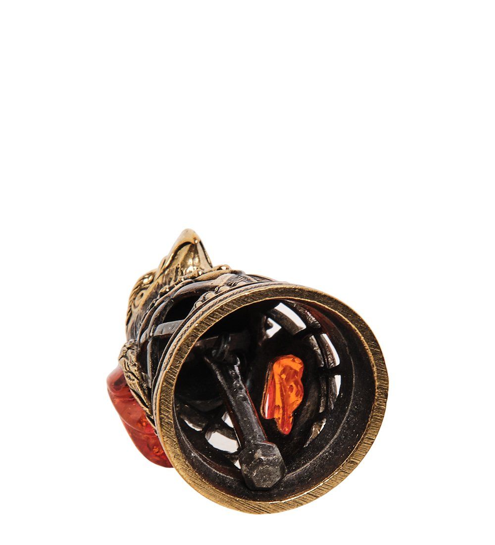 AM-2688 Колокольчик «Сокол» (латунь, янтарь)