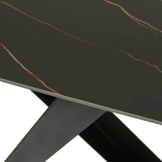 Обеденный стол Como 180х90 см, черная керамика