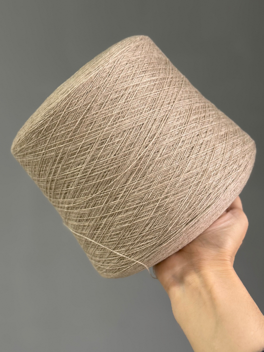 Пряжа Mongolia Cashmere 26/2 (100% кашемир) 1300 м/100 гр, бежевый меланж (органик)