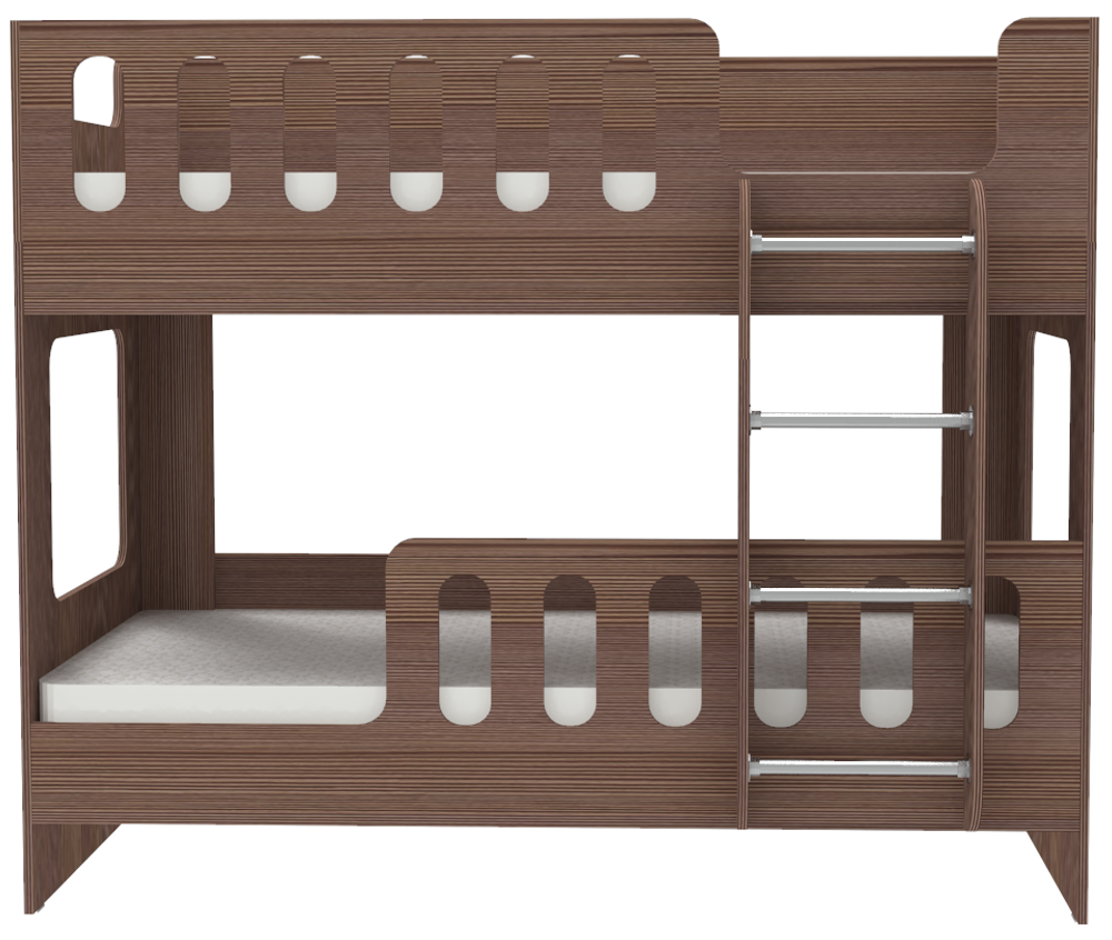 Двухъярусная кровать КарИВи ДС-20 80x160 Бодего Темный