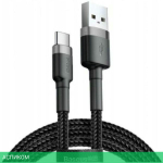 Кабель Baseus Cafule 1m Gray/Black (CAMKLF-BG1)