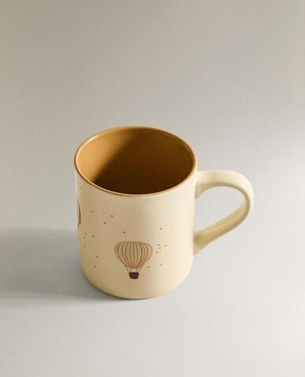 ZARA HOME ДЕТСКАЯ КЕРАМИЧЕСКАЯ КРУЖКА «ВОЗДУШНЫЕ ШАРЫ», РАЗНОЦВЕТНЫЙ