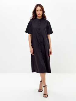 Платье-рубашка прямого силуэта