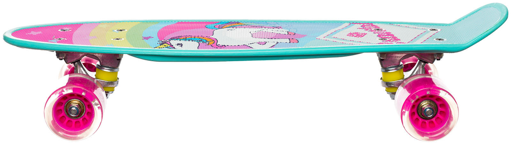 Скейт пенни-борд Igrokat Unicorn 22" с динамической подсветкой колес