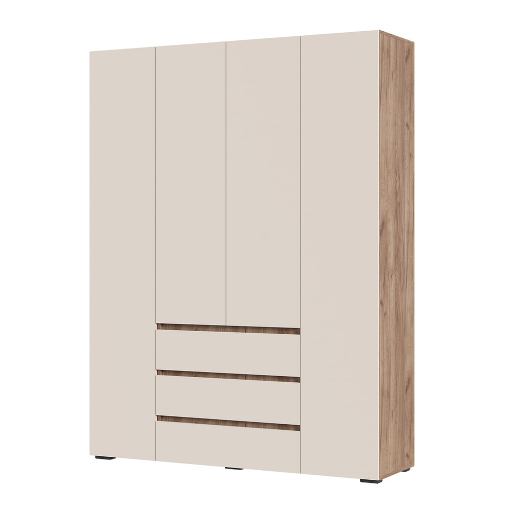 Хелен ШК 05 Шкаф 4-х дверный Дуб крафт табачный / Кашемир