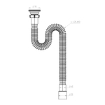 Гофросифон 1 1/2"*40/50 F103-АК САНДЕСАНТ (800мм)
