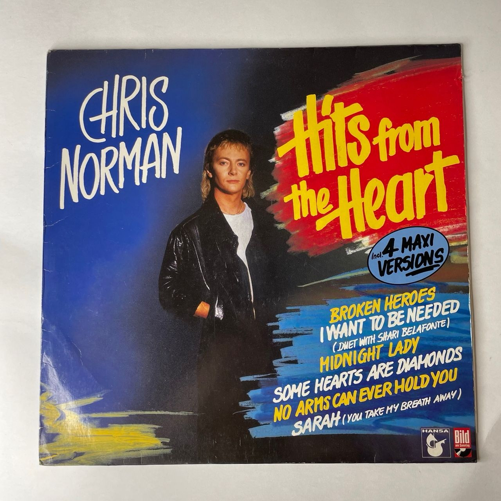 Винтажная виниловая пластинка LP Chris Norman Hits From The Heart (Германия 1988)