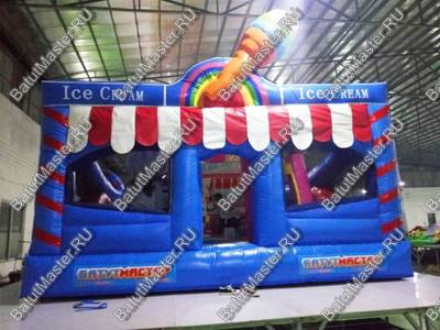 Коммерческий надувной батут "Мороженое" 6*6*3.5 м