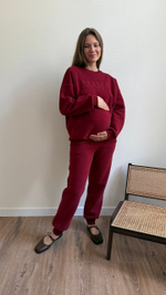 Брюки премиум утепленные для беременных, Винный