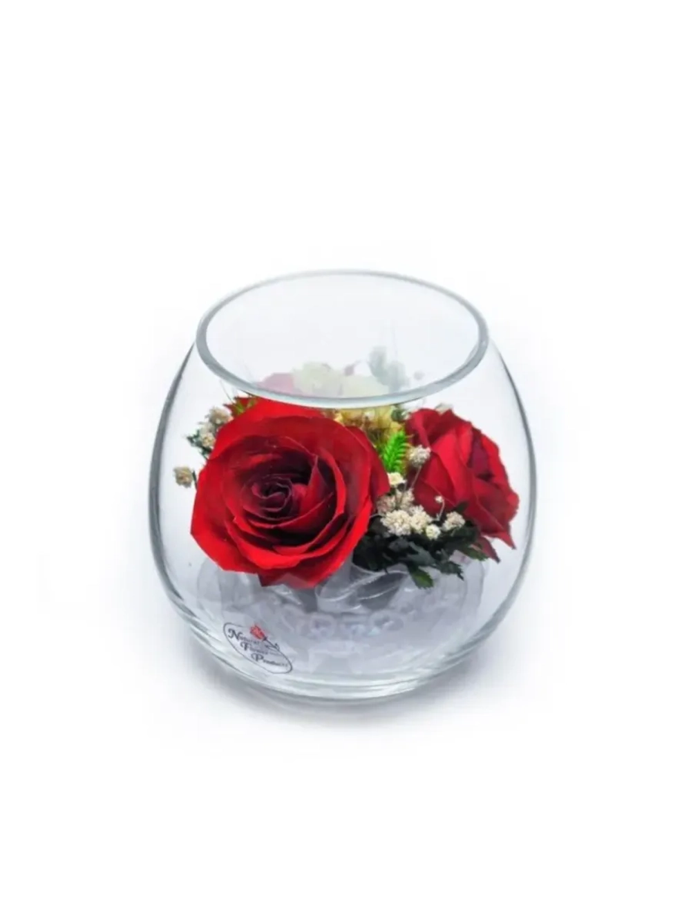 натуральные цветы в стекле, вакуум