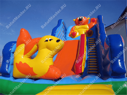 Коммерческий надувной батут "Привет, медвежонок!"