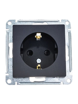 Розетка 1-м СП AtlasDesign 16А IP20 с заземл. механизм карбон SE ATN001043 10шт