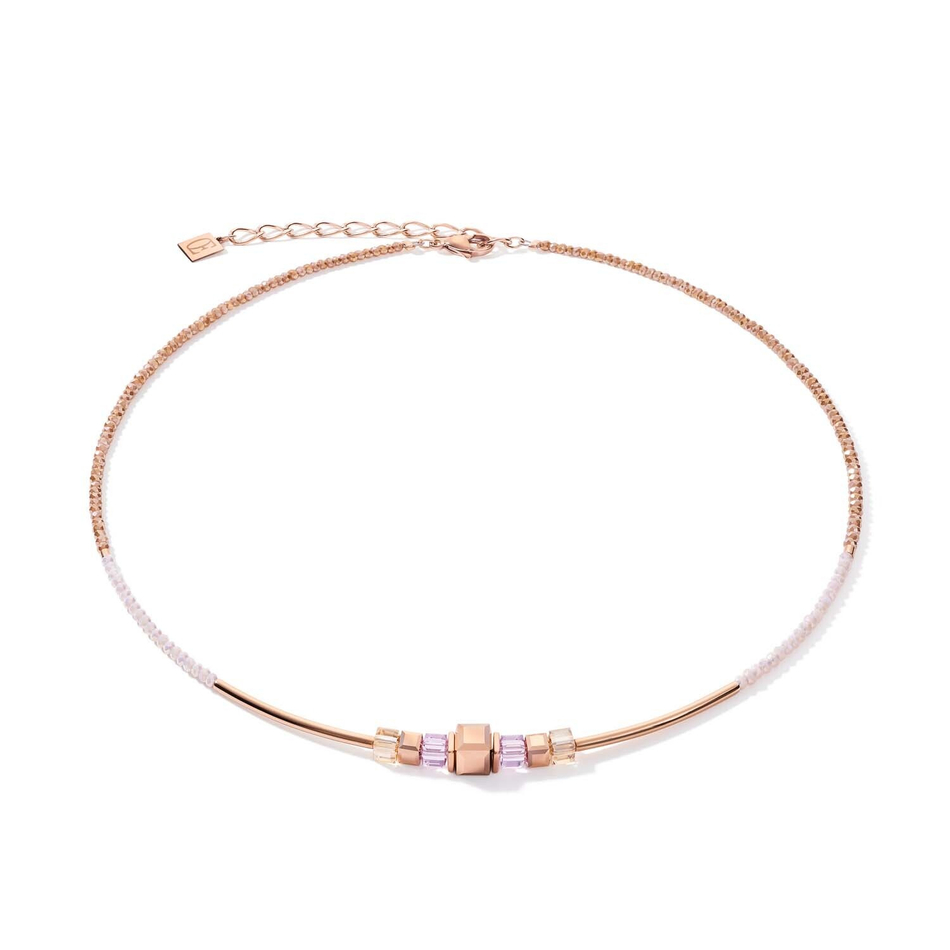 Колье Coeur de Lion Rose Gold Lilac 5042/10-0829 цвет розовый, золотой