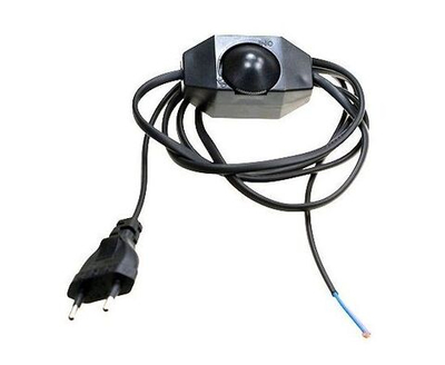 Шнур для бра с диммером (регулятор света) 1,6 м черный