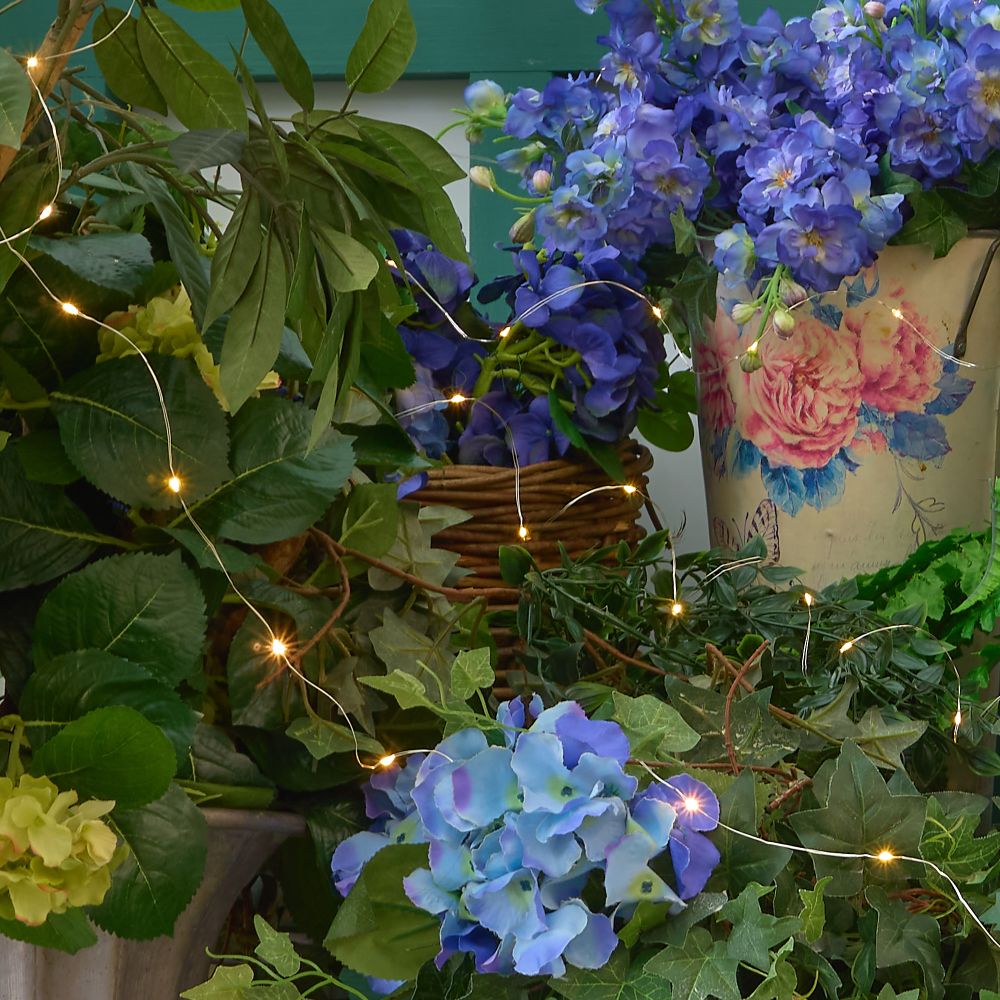 USL-S-128-PT30000 WARMWHITE DEW Садовая гирлянда на солнечной батарее Роса. 300 светодиодов. Теплый белый свет. 1xАА Ni-Mh аккумулятор в-к. IP44. TM Uniel