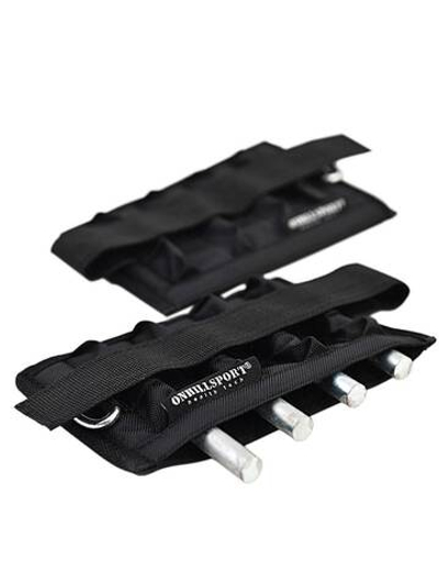 Утяжелители для ног и рук 2x0,5 кг, черный (металл, 8x125 г)