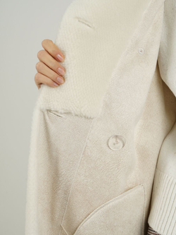 Шуба из шерсти чебурашка, SilverFox (арт. 1152)