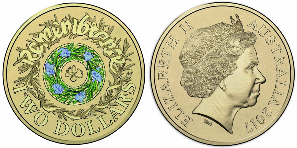 Австралия 2 доллара, 2017 День памяти UNC