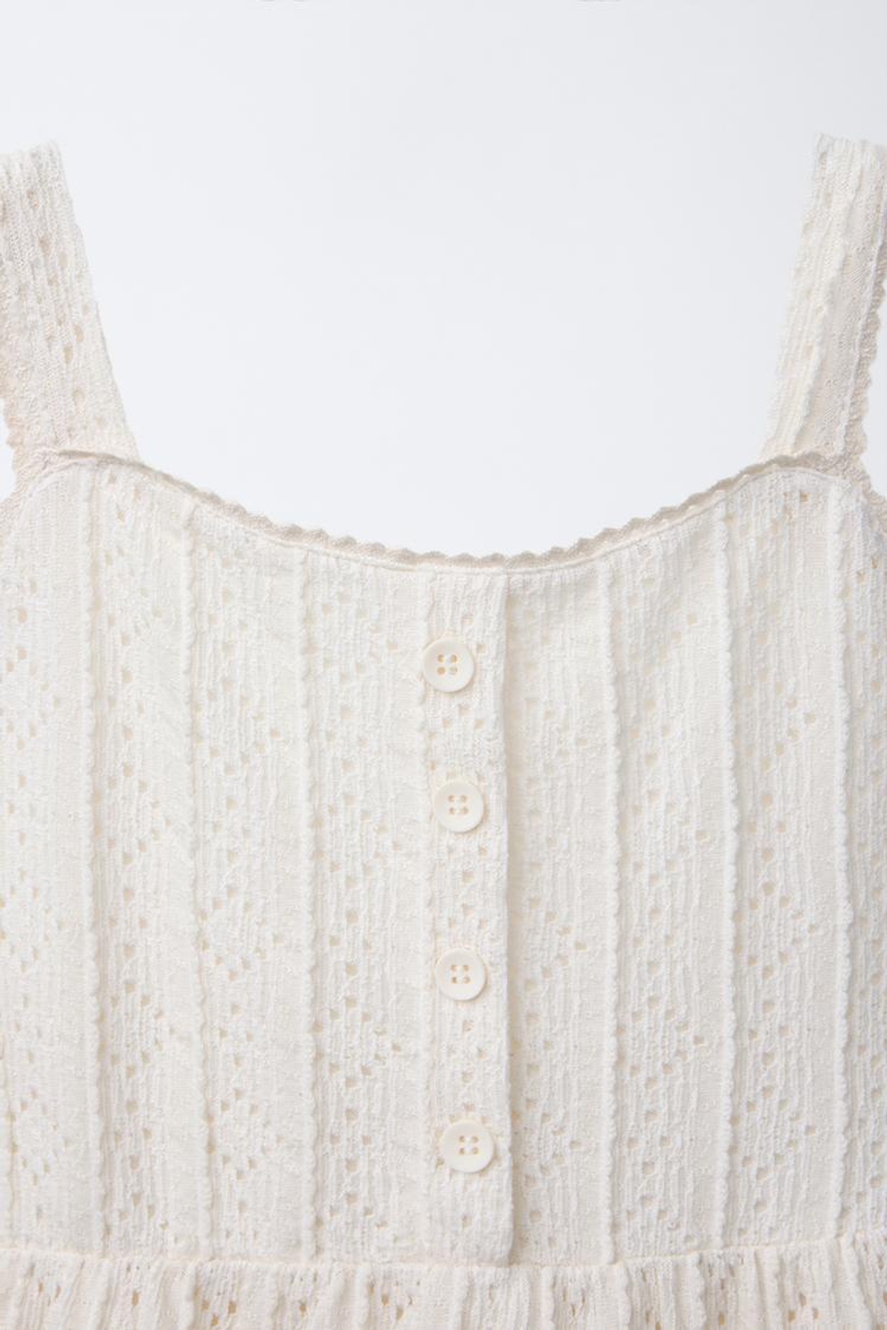 ZARA ПЛАТЬЕ С ВЫШИВКОЙ, ЭКРЮ