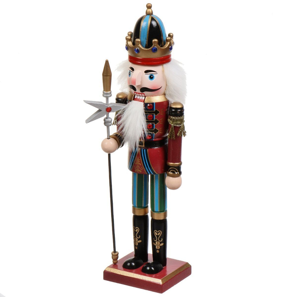 Фигурка декоративная дерево, Щелкунчик 4, 30 см, на подставке, AI-0807019