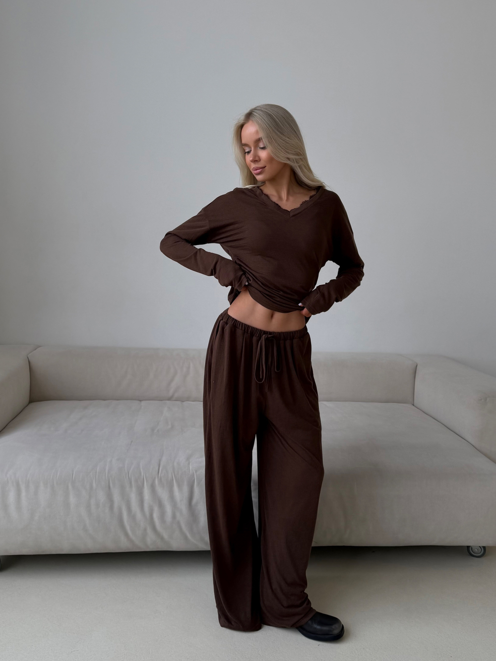 Трикотажный костюм Spring шоколад