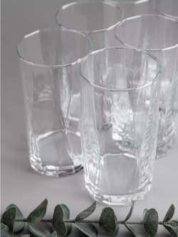 Набор изогнутых бокалов для воды, 450 мл, 6 шт. прозрачные