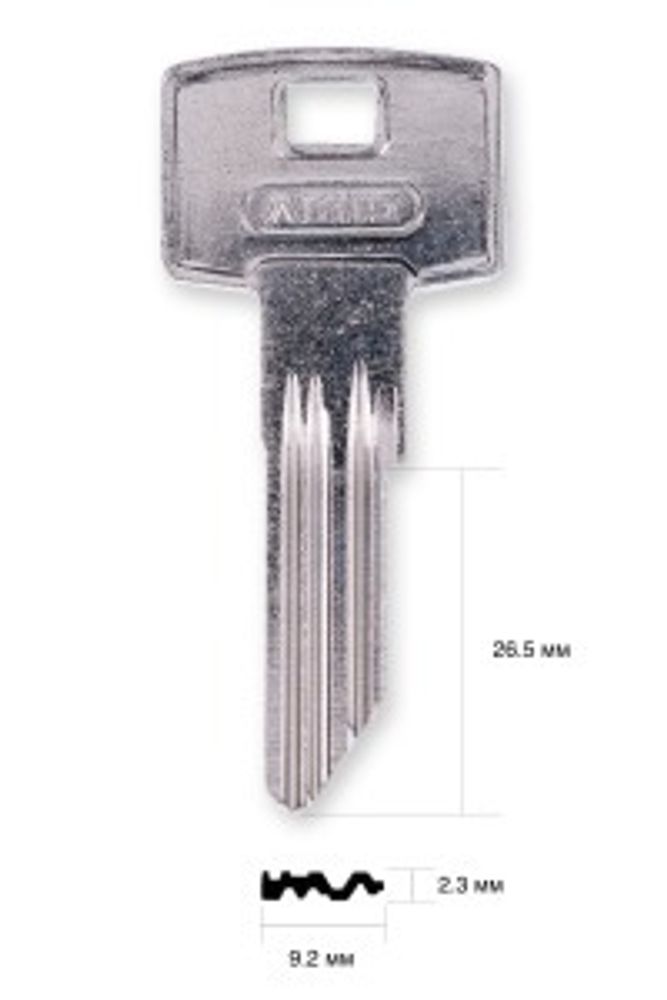 Заготовка английского ключа 13384 ABUS ZS22E