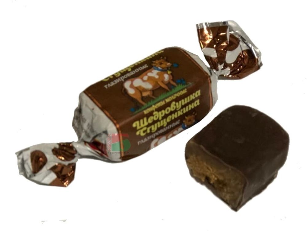 Белорусские конфеты &quot;Щедровушка сгущенкина&quot; в шоколаде Красный Мозырянин - купить с доставкой на дом по Москве и всей России