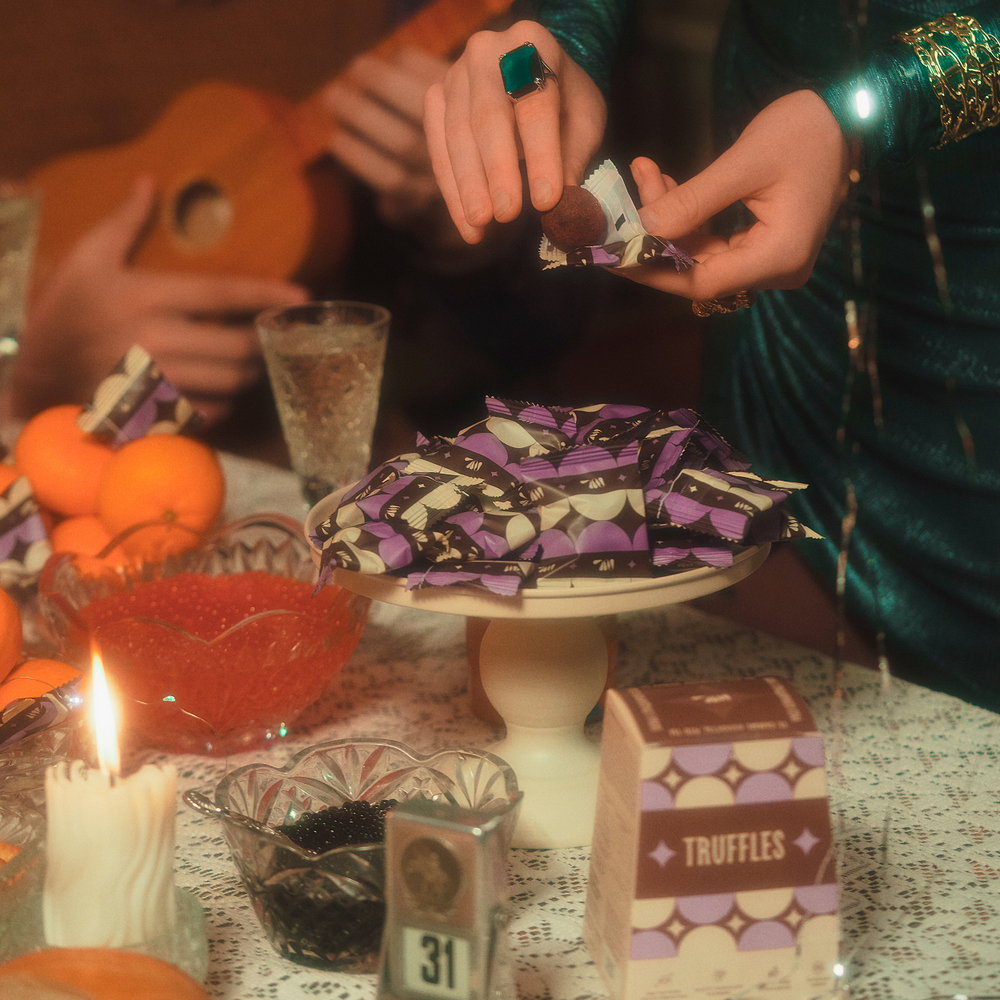 Конфеты Трюфели 90гр без сахара, с ежевикой