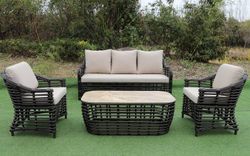 "Ницца" лаунж-зона из искусственного ротанга, цвет бронзовый