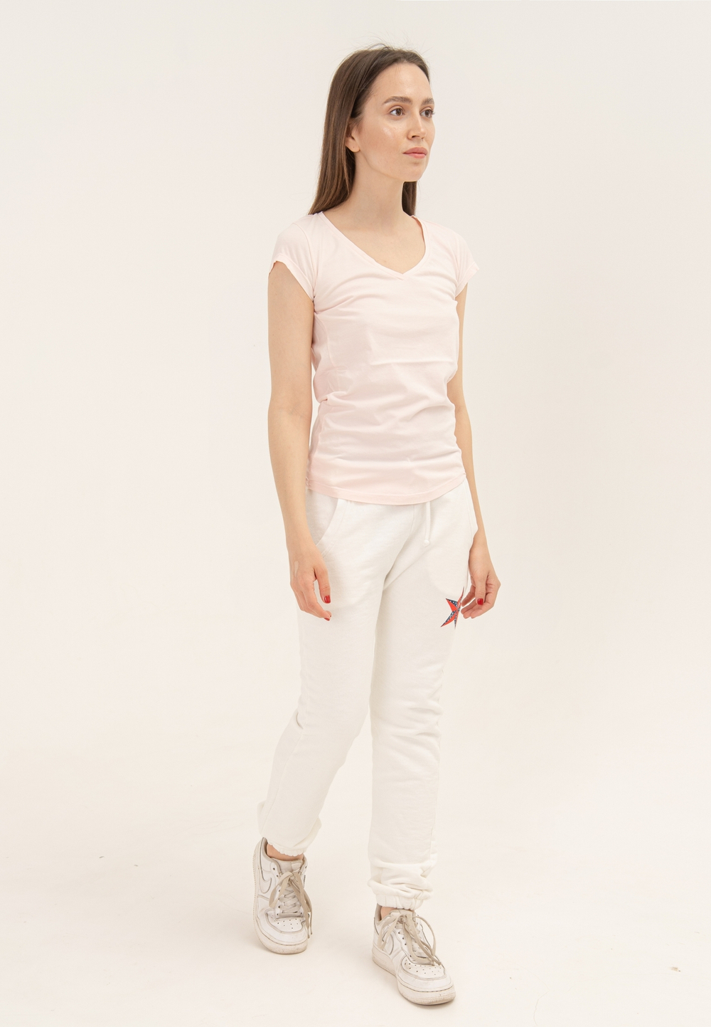 Брюки трикотажные (джоггеры) Bowery NYC "Star" Optic White