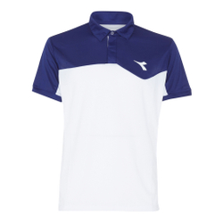Мужское теннисное поло Diadora Court Polo Men - White, Dark Blue