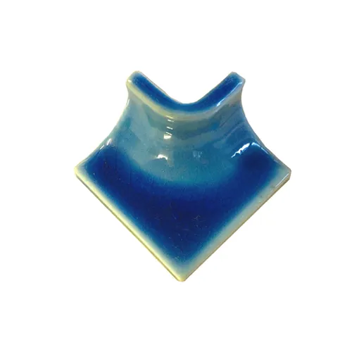 Керамический декор TD06 Porcelain глянцевая синий зеленый