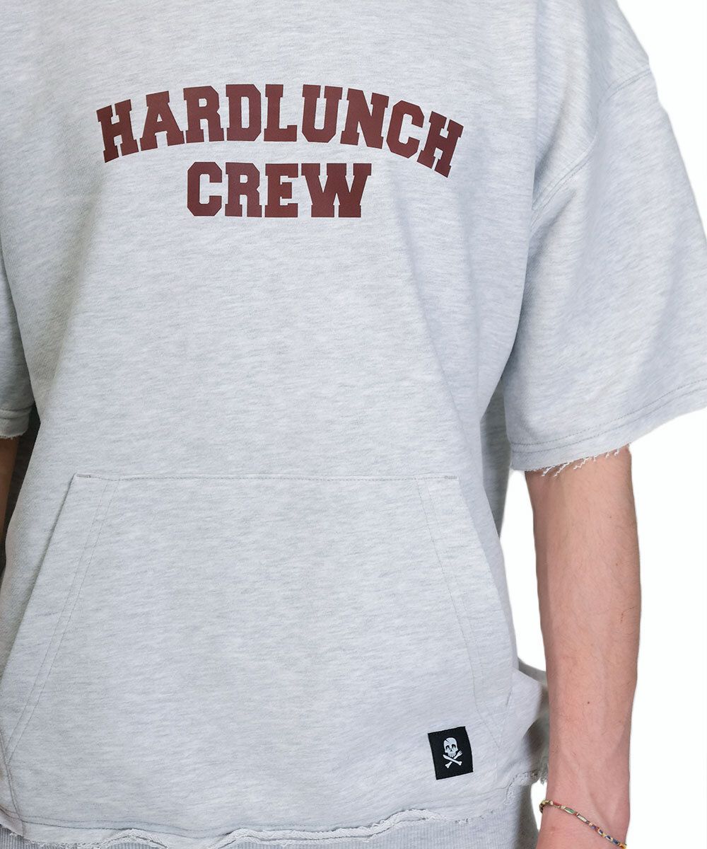 Толстовка Hardlunch Crew с коротким рукавом меланж серая