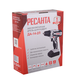 Дрель-шуруповерт аккумуляторная Ресанта ДА-14-2Л