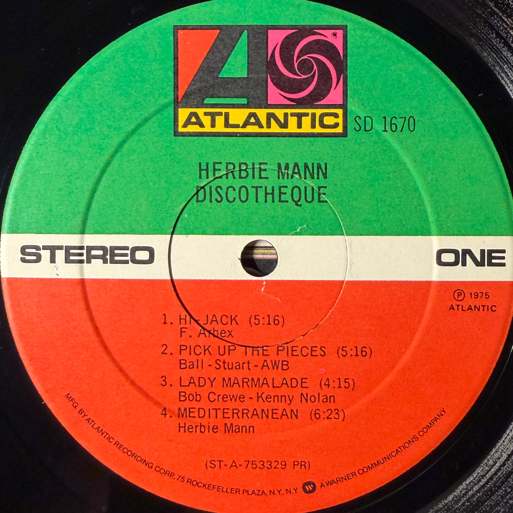 Herbie Mann ‎– Discothèque (США 1975г.)Т
