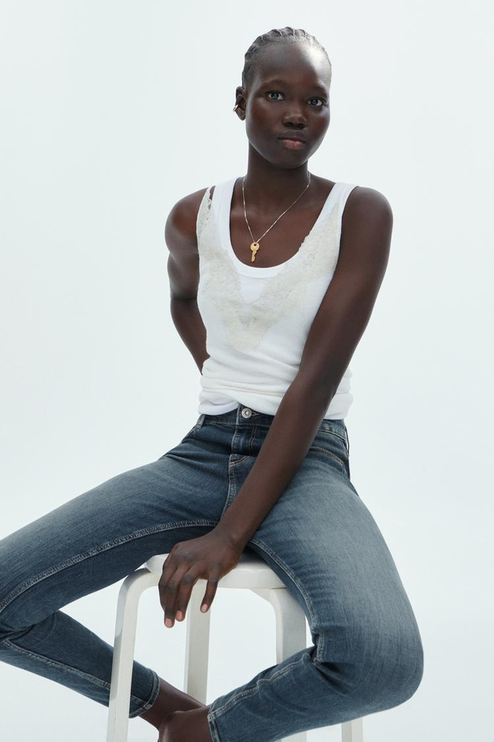 ZARA ДЖИНСЫ TRF SKINNY SCULPT С ВЫСОКОЙ ПОСАДКОЙ, МОРСКОЙ СИНИЙ