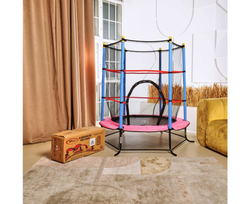 Батут детский DFC SMRKIDS 55" с сеткой, PINK