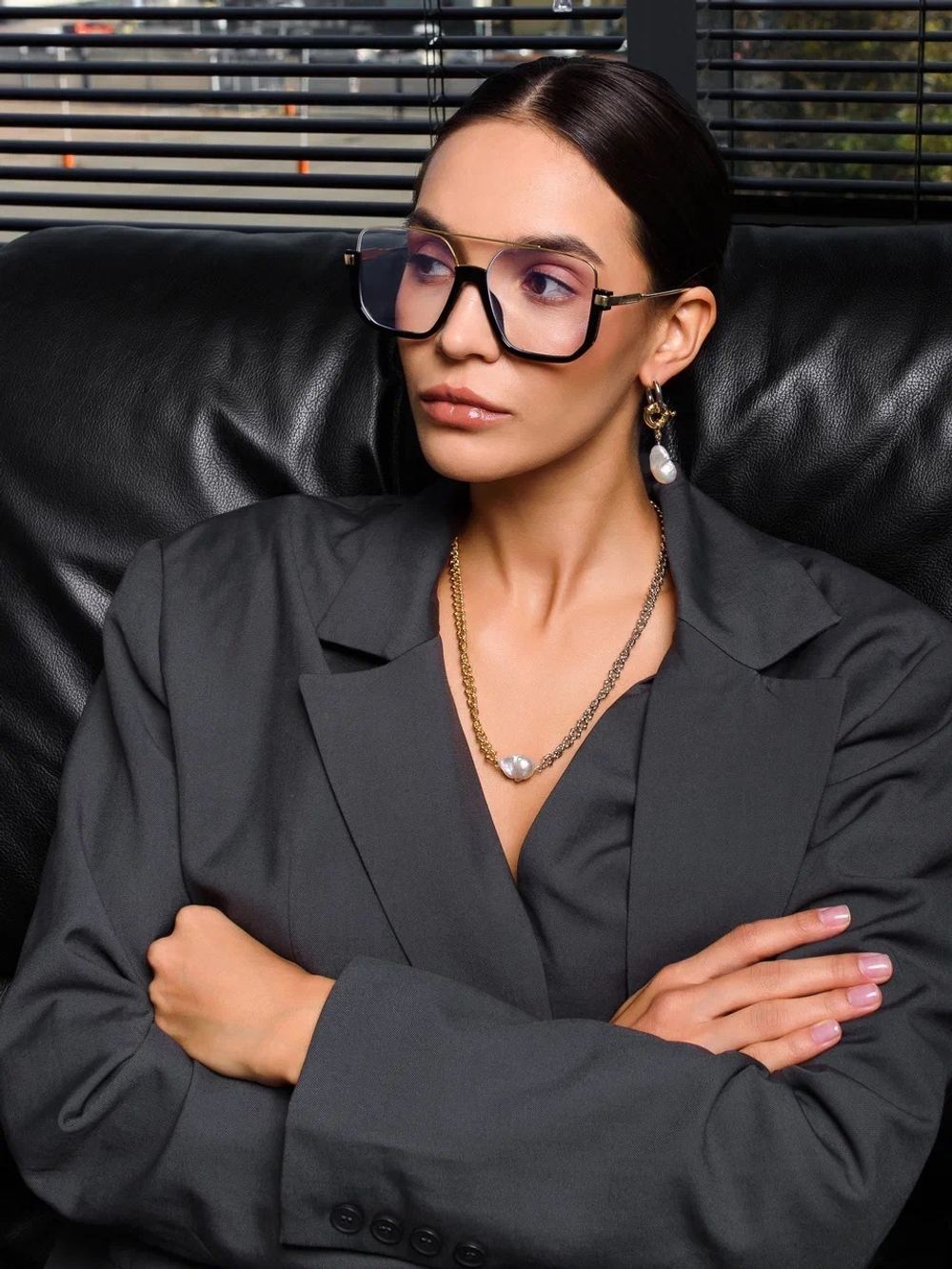 Серьги "Brutal Pearl" Bicolor