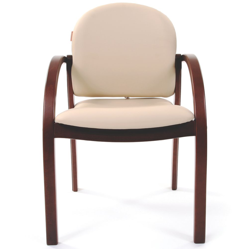 Конференц-кресло Chairman 659 WD, экокожа бежевая матовая/темный орех (ПОД ЗАКАЗ)