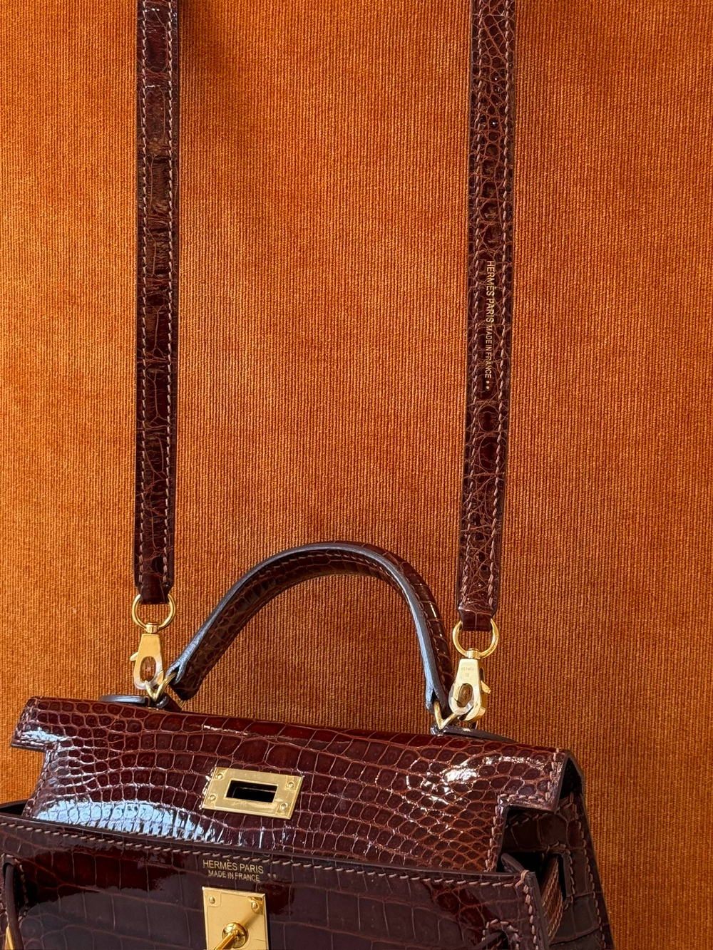 Сумка Hermes из кожи крокодила